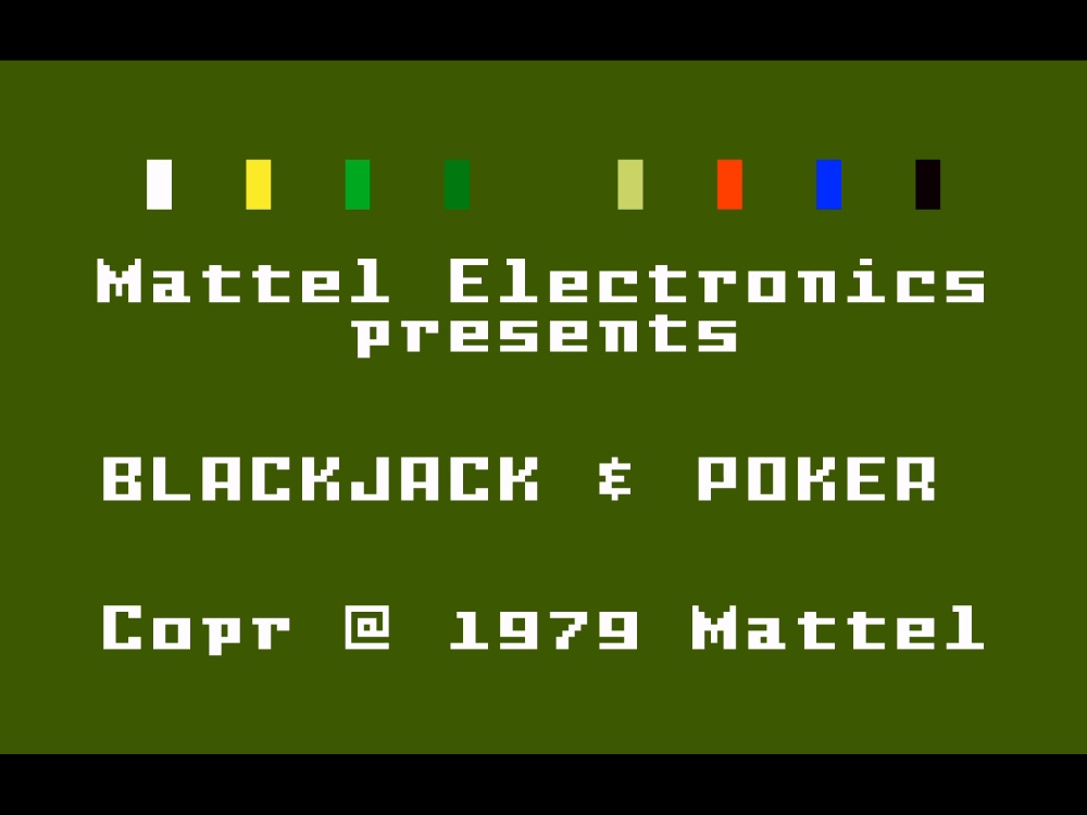 Title Screen of Las Vegas Poker And Blackjack for Intellivision